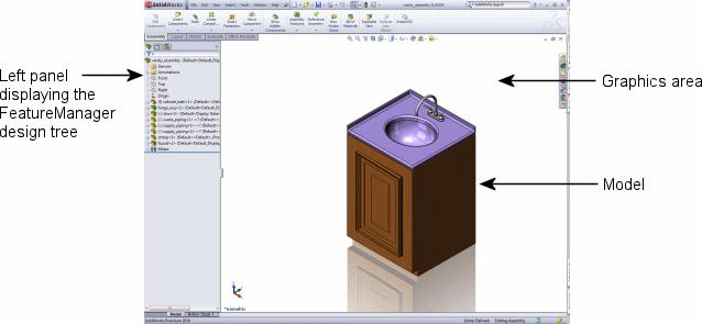 SOLIDWORKS Fundamentals You can split the left panel to display more than one tab at a time.
