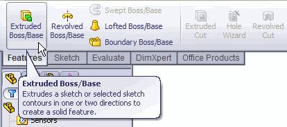 SOLIDWORKS Fundamentals Shortcut Bars Customizable shortcut bars let you create your own sets of commands for part,