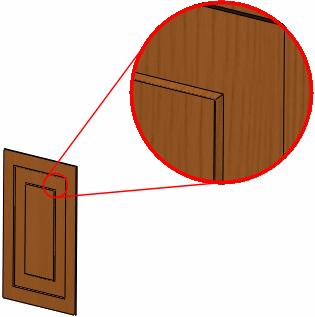 Moldings The moldings around the edges of the door use an extruded sketch, an extruded cut, and a mirror