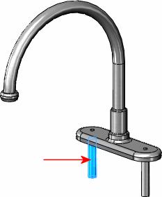 Assemblies Round face on the faucet handle Round face on the stem Once you apply the concentric mate between the faucet handle component and the faucet component, you can no longer move the faucet