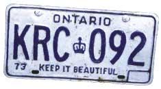 Suppose the provincial government had wanted all the vehicles registered in Ontario to have plates with the letters O, N, and T. 1.