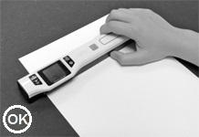 5. Slide the scanner across the document slowly, keeping your hand stable to get the best picture quality. 6.