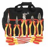www.wihatools.com 11 Wiha Insulated Industrial Tool Sets Tools meet ASTM, IEC, VE, EN, NFPA & CSA standards In Roll Out Pouch 32985 7 Pc. Insulated Industrial Pliers/ Cutters & Screwdrivers No.
