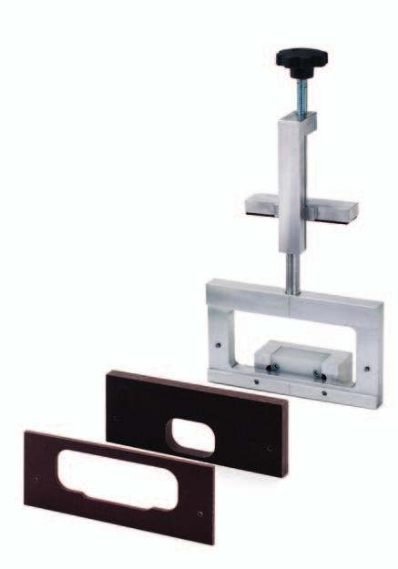 Milling jig for sash 1272106 Milling jig + adapter 1272108 Adapter +/- 2,5 mm Adjustable in height, horizontal and gasket