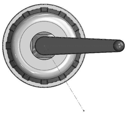 - The upper surface of the Crank Handle should be rotated to a flat position first.