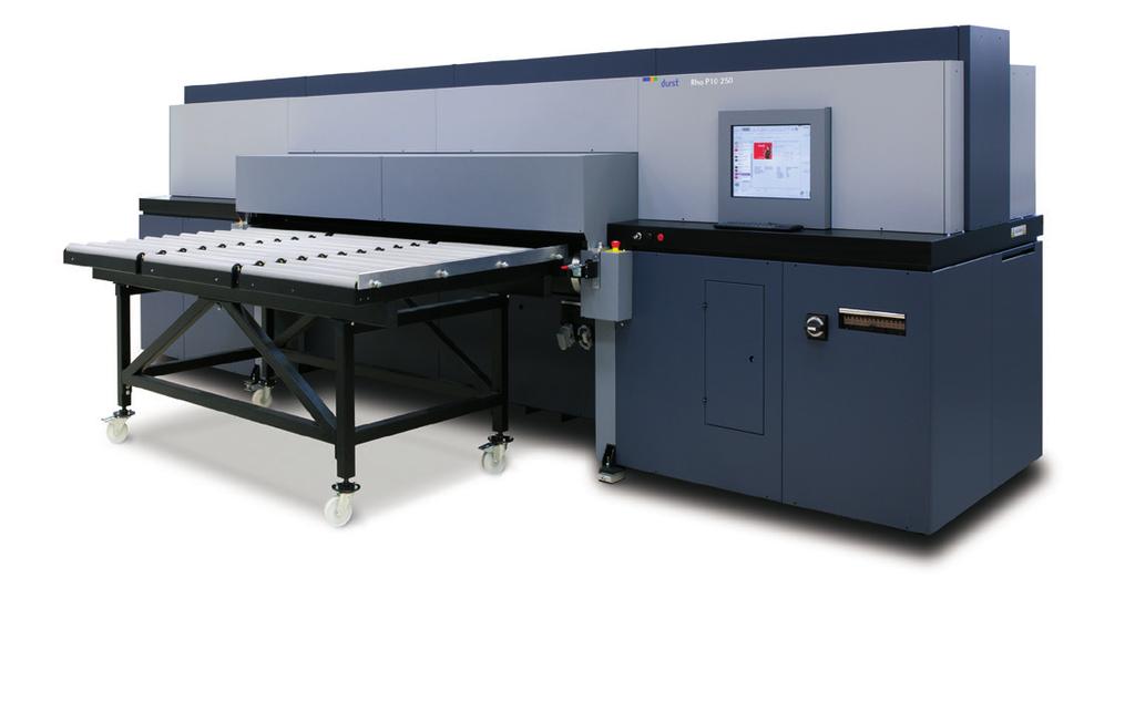 Rho P10 200/250 UV flatbed printers The most versatile 10 picolitre in their class with outstanding productivity The Rho P10 200/250 inkjet printers are the most versatile and productive 10 picolitre