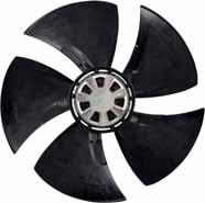E axial fans - Hylade Ø 0 Material: Guard grille: Steel, phosphated and coated in black plastic (RL900) Wall ring: Sheet steel, pre-galvanised and coated in black plastic (RL900) lades: Plastic PP