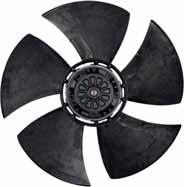 axial fans - Hylade Ø 0 Material: Guard grille: Steel, phosphated and coated in black plastic (RL900) Wall ring: Sheet steel, pre-galvanised and coated in black plastic (RL900) lades: Plastic PP