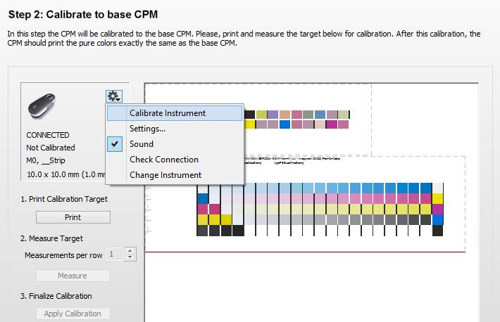 Step 2 Calibrate to base CPM. Select Change Instrument from the cogwheel when NO INSTRUMENT SELECTED is shown in the instrument pane.