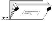An 8-1/2 x 11 inch sheet of 20, 24, or 28 pound paper folded once to 8-1/2 x
