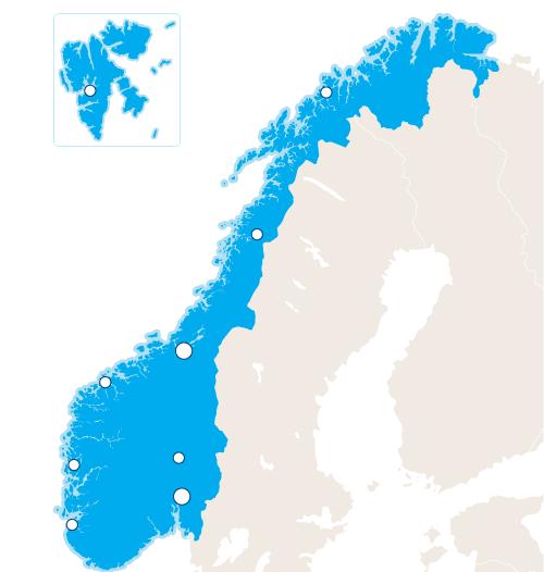 Regional presence in Norway is