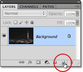click on the New Layer icon.