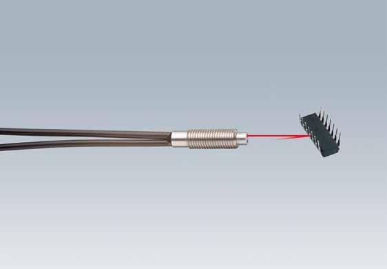 The fibre-optic cable as photoelectric proximity sensor In the photoelectric proximity sensor variant, the transmitter and receiver cables are combined in one light exit sheath.