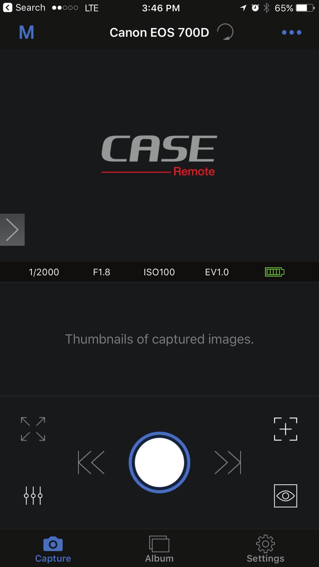 CASE REMOTE APP Camera information Refresh connection
