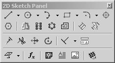 Lesson 6 2D Sketch Panel Tools Inventor s Sketch Tool Bar contains tools for creating the basic geometry to create features and parts.