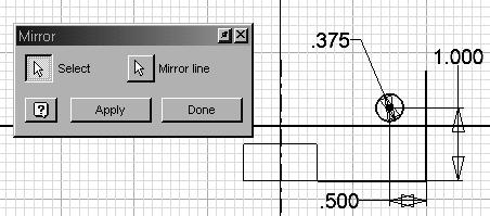 Autodesk Inventor R8 Fundamentals 21. Select the Mirror tool.