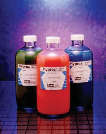 Hyprez Consumable Products for Precision Lapping & Polishing DIAMOND SLURRY COLLOIDAL SILICA POLISHING SLURRY LUBRICANT DIAMOND COMPOUND Hyprez consumable formulas are the result of Engis complete