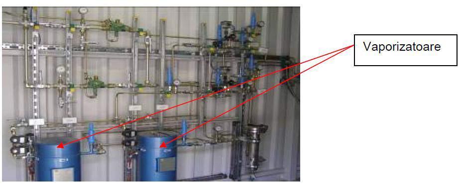 Instalaţia de amoniac Amoniacul este condus către utilizatori, prin intermediul presiunii din butelii.