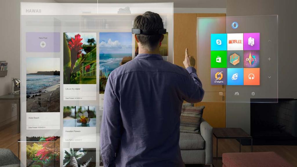 selecting features Microsoft Hololens