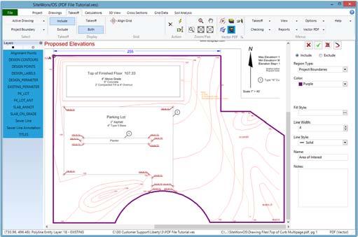 A. Overview SiteWorx/OS models the existing and proposed surfaces from many file types. These surface models are used to calculate quantities of soil movement.