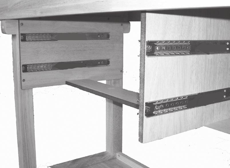 20. Fasten Drawer Bottom to Drawer Pack Panel.