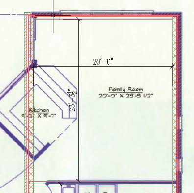 Floor Plans 37. Place the west family room wall.