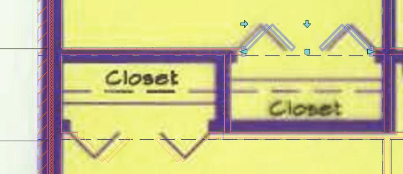 Place the Bifold - Double doors at the two closets.