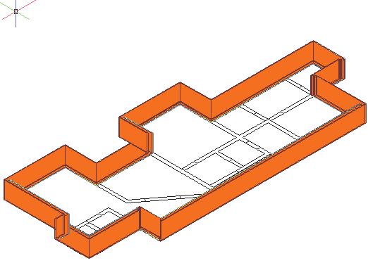In the plan view, the exterior walls should form a closed figure. 33. Locate the Stud-4 GWB-0.625-2 Layers Each Side wall style.