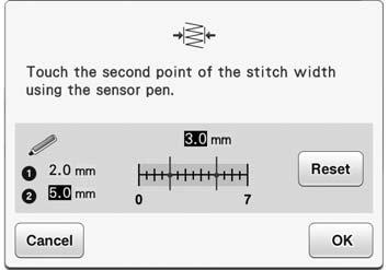 USING SENSOR FUNCTIONS WITH SEWING STITCH The following error messge ppers if the re outside of the sensor pen touch rnge is touched. Press, nd then touch within the sensor pen touch rnge.