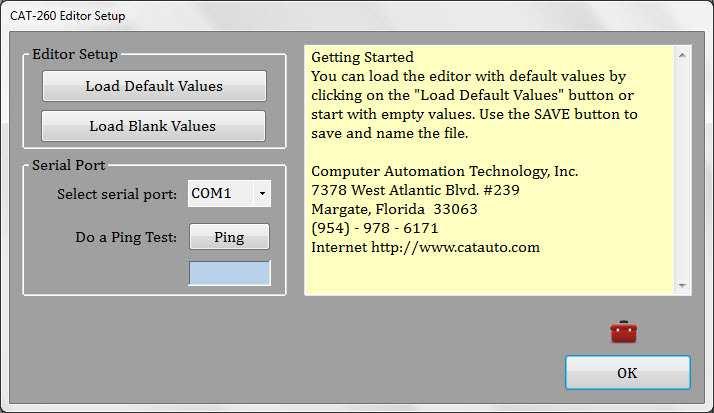 CAT-260 Save File Once you have finished preparing the program file click the Floppy Disk button at the top of the main editor window. The Save As window will appear.