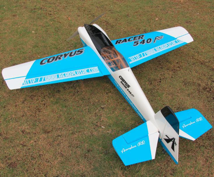 Corvus Racer 540 35CC Item No:L-G035008 Specifications Wing Span Length Wing Area Flying Weight Glow Gasoline Electric Radio mm mm 1200sq in (77.4sqdm) 9.