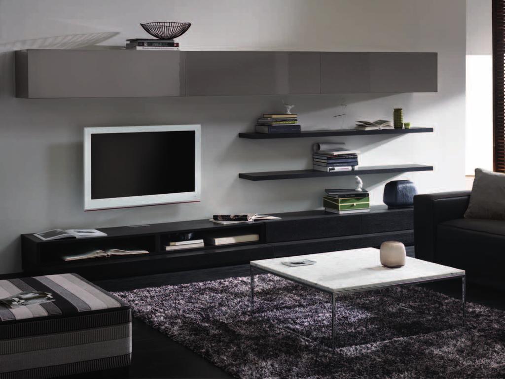 Wall System Modular Different elements can be combined in the Novecento system Wall system Novecento with benches, DVD
