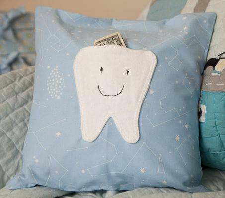 Choose your favorite fabrics and patterns for a personalized pillow, whether for a girl or boy.