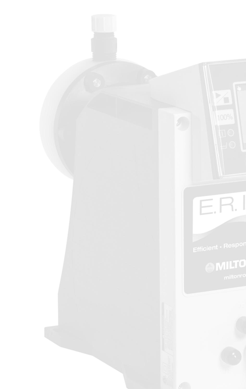 Features and Benefits Milton Roy is setting the standard for accuracy and reliability Milton Roy continues its commitment to innovation and technological advances with the introduction of the E.R.I.
