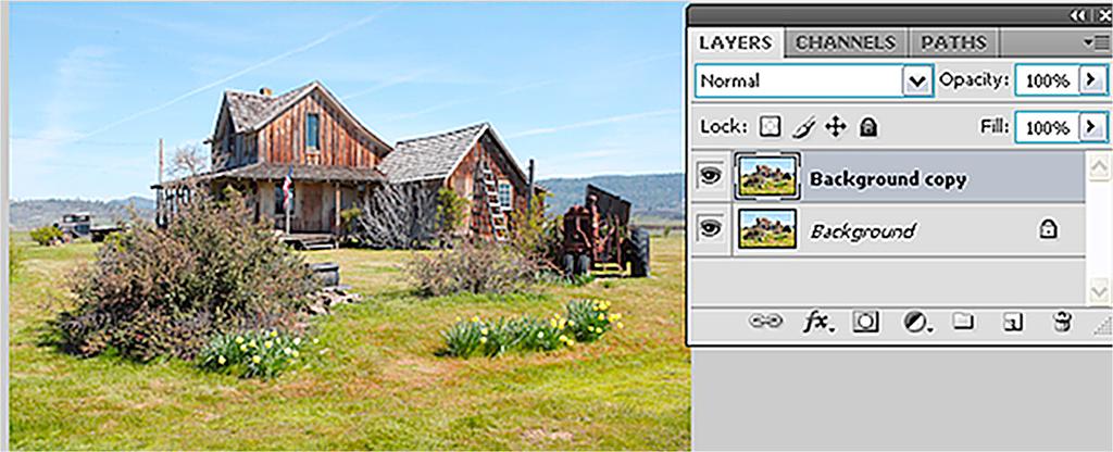 Simulating a Polarizing Filter Page 3 Step Action Result/Notes 1 Make a duplicate layer of the file.