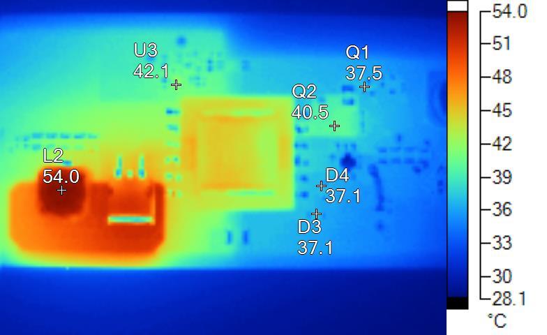 11 Thermal Image Figure 34 shows the thermal image at 48V input voltage and 1A output current.
