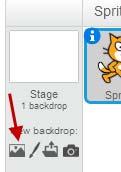 Task 3: Importing New Sprites and Speaking/Thinking 1) Open a new Scratch document. Using the scissors, delete the cat sprite. Use the Choose Sprite from Library button to add two new sprites.