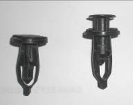 Figure 1: Plastic retaining clip, shown in closed (left) and open (right) positions 2.