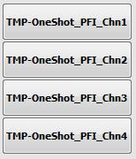 TMP-OneShot_PFI_ChnX Tip Strip: Manually triggers TMP injection command sequence Detail: Pressing this button will trigger the