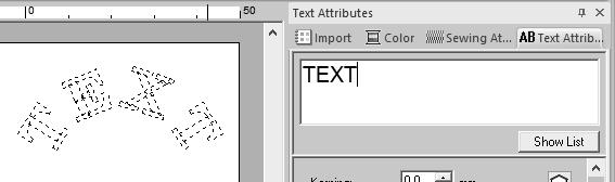Step 1 Step 2 Importing trnsformed text pttern Editing entered text Step 1 Importing trnsformed text pttern Import text pttern from the [Import] pne. 1 Disply the [Import] pne.