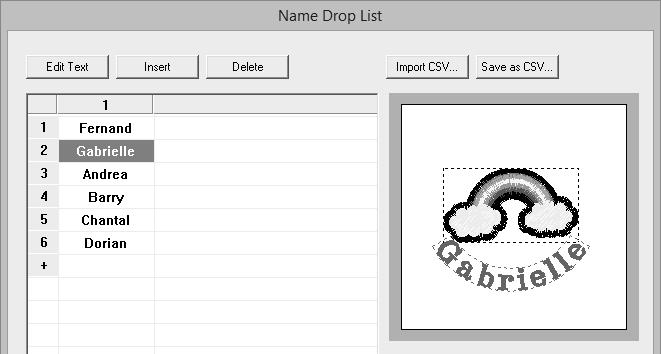Step 2 Creting the list 1 Select "Fernnd", nd then select the [Nme Drop] check ox, nd click [Nme Drop List]