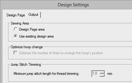 Bsic Softwre Settings Specifying the sewing re The pttern drwn in the Design Pge is sewn differently depending on the sewing re setting. 1 Click [Output] t.