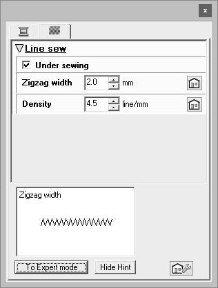 cc For detils on the different sewing ttriutes nd settings, refer to "Line sewing ttriutes" on pge 325 nd "Region sewing ttriutes" on pge 331 2 When the line sewing ttriutes re displyed, click n