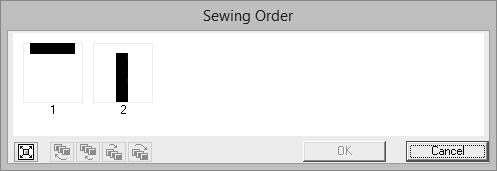 Checking the Creted Font Ptterns Checking the Creted Font Ptterns Checking nd editing the sewing order 1 Click the [Home] t.