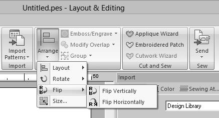 Flipping ptterns horizontlly or verticlly 1 Select  