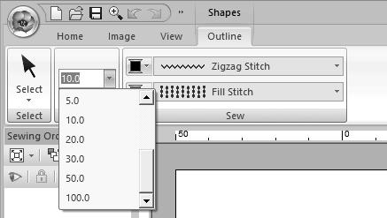 Drwing Shpes Rectngles with rounded corners To chnge the rdius of the corners, click the [Edge rdius] selector in the [Outline] t. Then, type the desired rdius, or select the desired vlue.