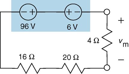 Figure 43 Separating the circuit from Figure 42 into two parts.