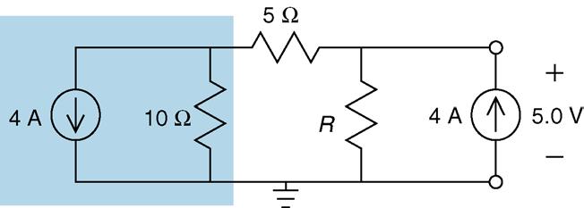 Example 2: Consider the circuit shown in Figure 19. Find the value of the resistance, R. Figure 19 The circuit considered in Example 2.