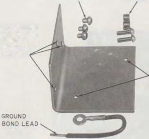 A pigtail lead is included to connect between the center ground terminal of the B weatherproof male jack and one of the mounting screws for the outlet box to provide a ground bond to the vehicle