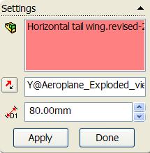 Accept Explode the Horizontal Tail Wing Select